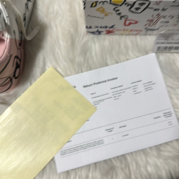 Dolce and Gabbana White and Pink Sneakers size 39 - Picture 7 of 8